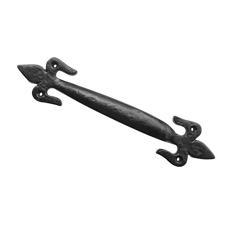 Frelan Black Ch300 Tudor Antique Fleur De Lys Pull Handle, 125Mm