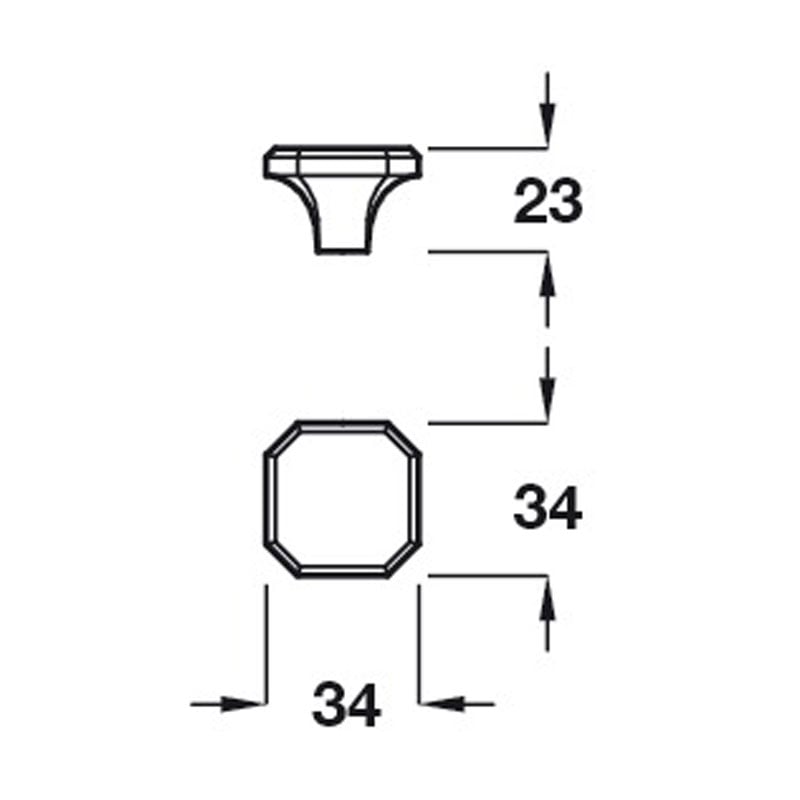 Diagram Image for CH425 Edged Cupboard Knob