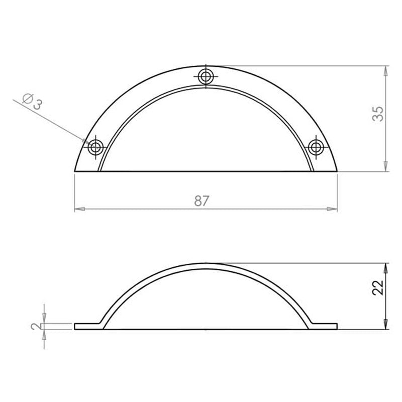 Diagram Image for CH436 Face Fix Cup Handle