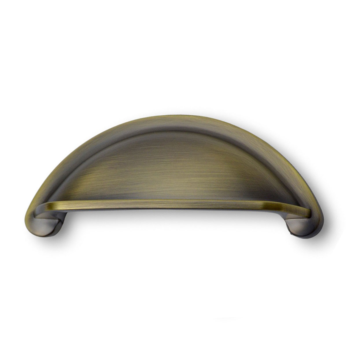 Handlestore Ch437 Cottage Cup Handle, Antique Brass, 76Mm