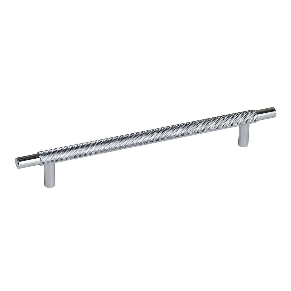 Handlestore Ch445 Knurled T Bar Pull Handle, Chrome Cabinet Bar Handles, 192Mm