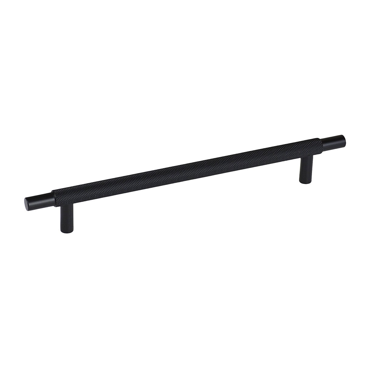 Handlestore Black Ch445 Knurled T Bar Pull Handle, Matt Kitchen Handles, 192Mm