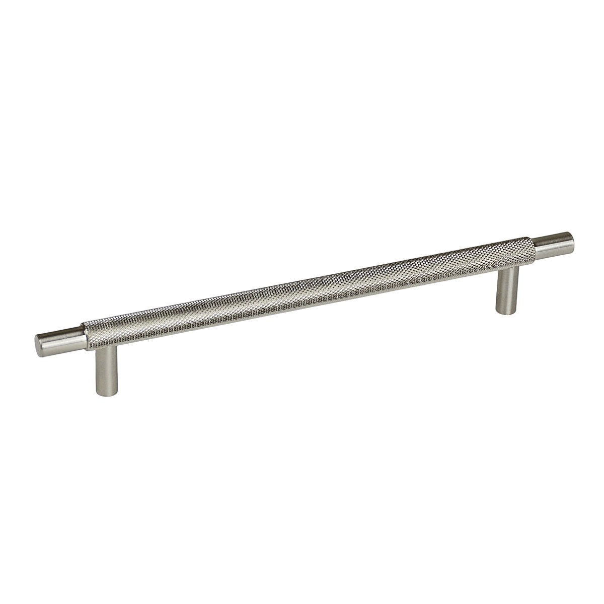 Handlestore Ch445 Knurled T Bar Pull Handle, Satin Nickel Drawer Handles, 192Mm