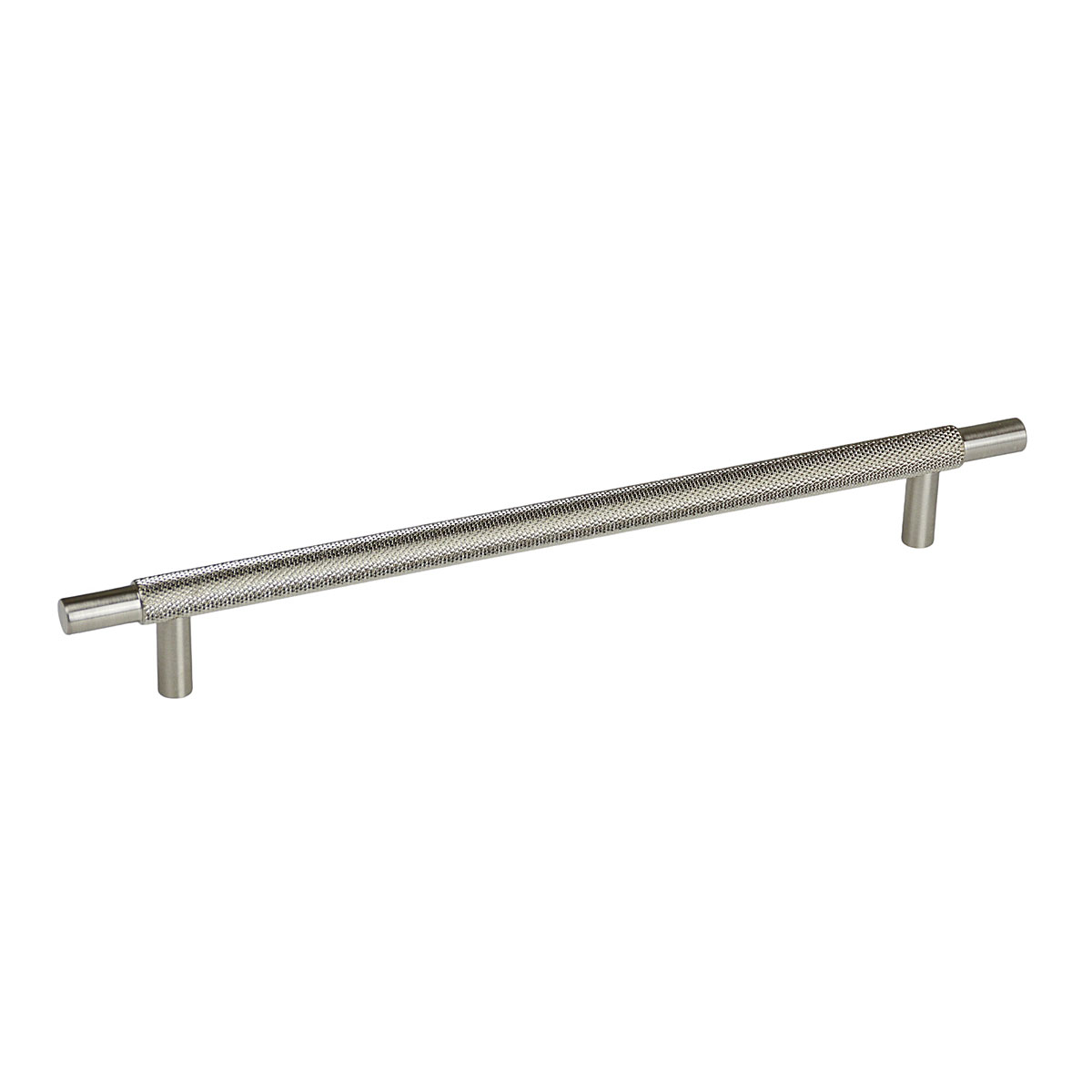 Handlestore Ch445 Knurled T Bar Pull Handle, Satin Nickel Drawer Handles, 224Mm