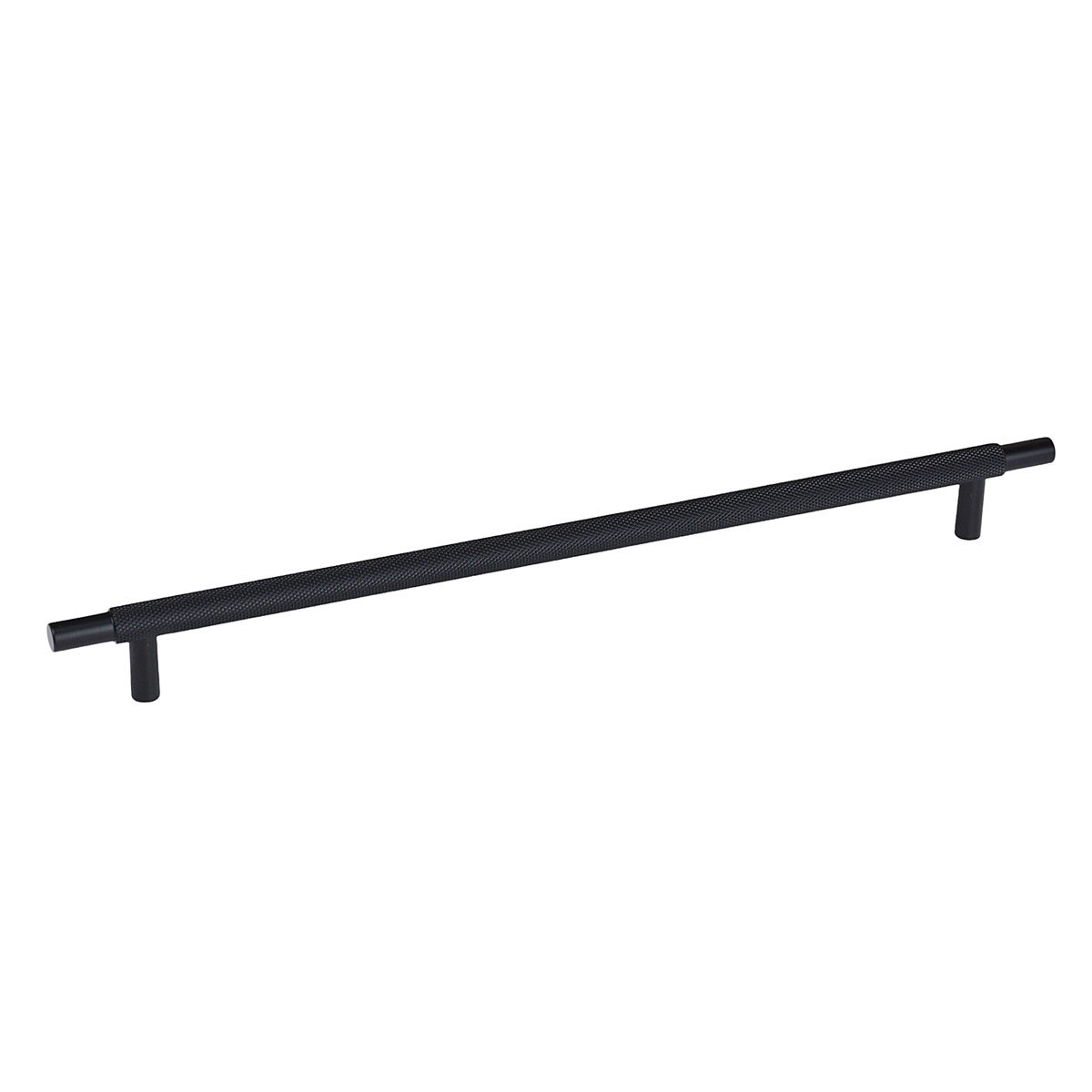 Handlestore Black Ch445 Knurled T Bar Pull Handle, Matt Kitchen Handles, 306Mm