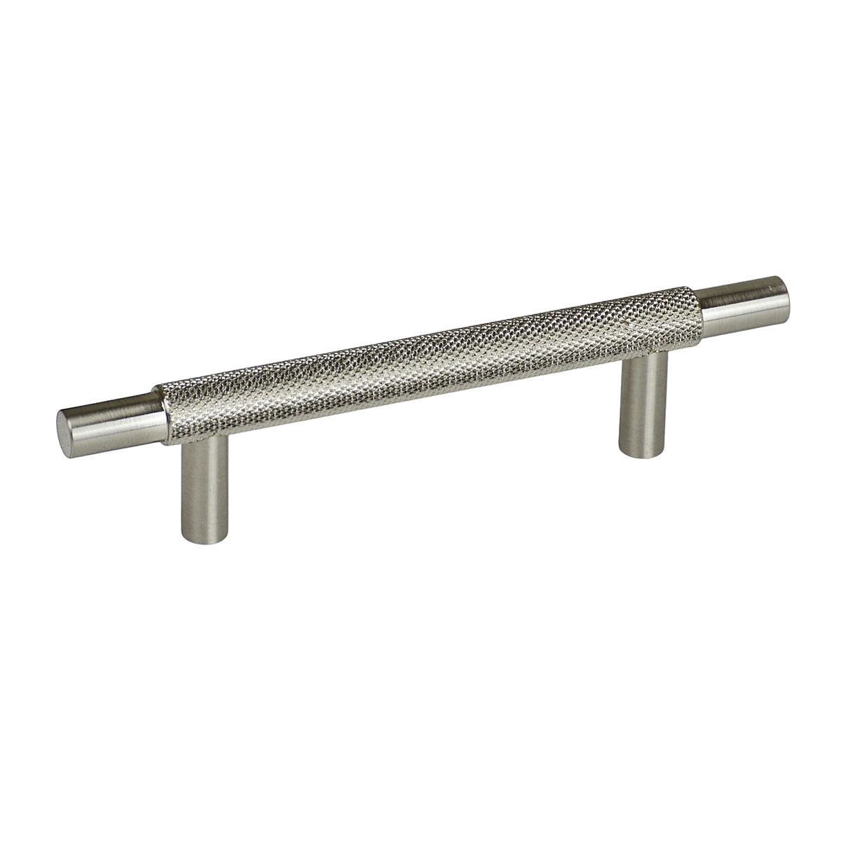 Handlestore Ch445 Knurled T Bar Pull Handle, Satin Nickel Drawer Handles, 96Mm