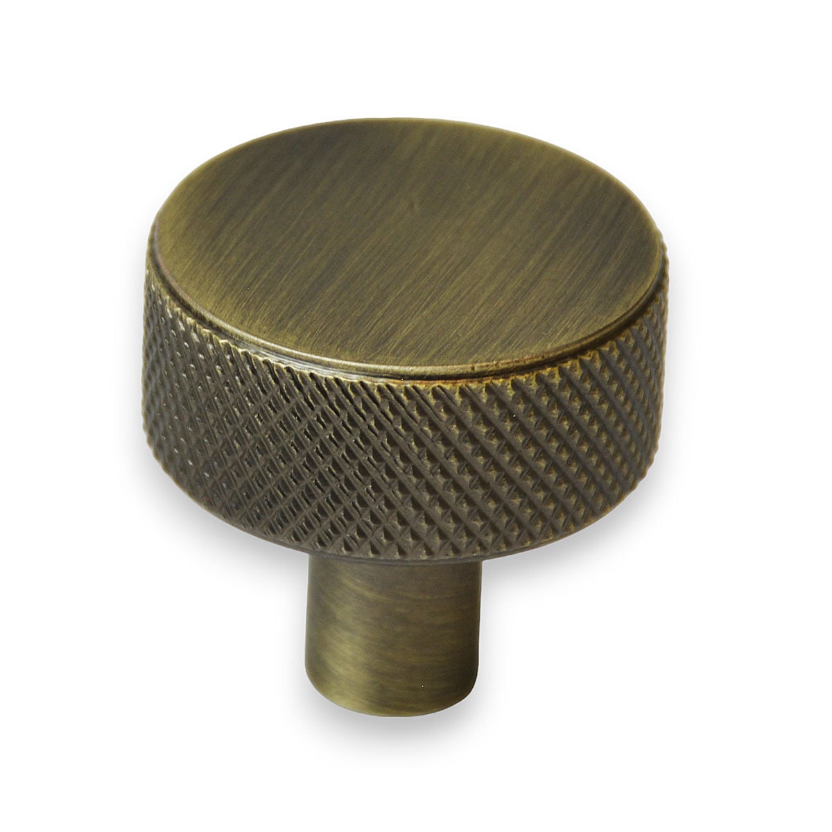 Handlestore Ch448 Knurled Dial Cupboard Knob In A 30Mm Size, Antique Brass
