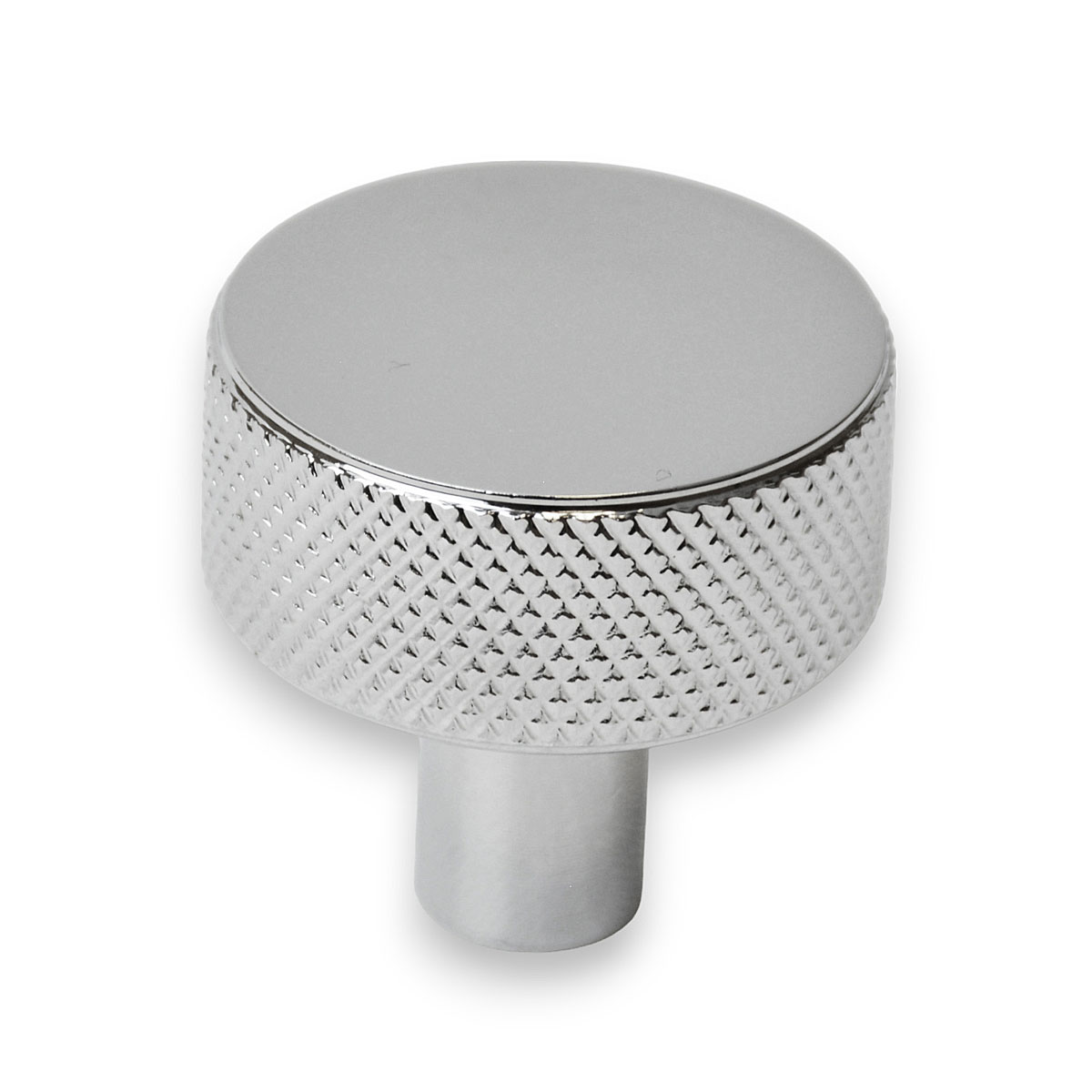 Handlestore Ch448 Knurled Dial Cupboard Knob In A 30Mm Size, Polished Chrome