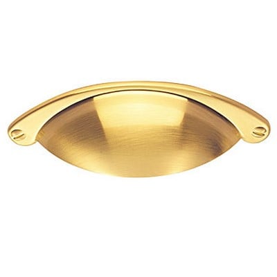 Carlisle Brass Ch59 Satin Brass Cup Handles For Kitchen Cupboards And Drawers - 64Mm