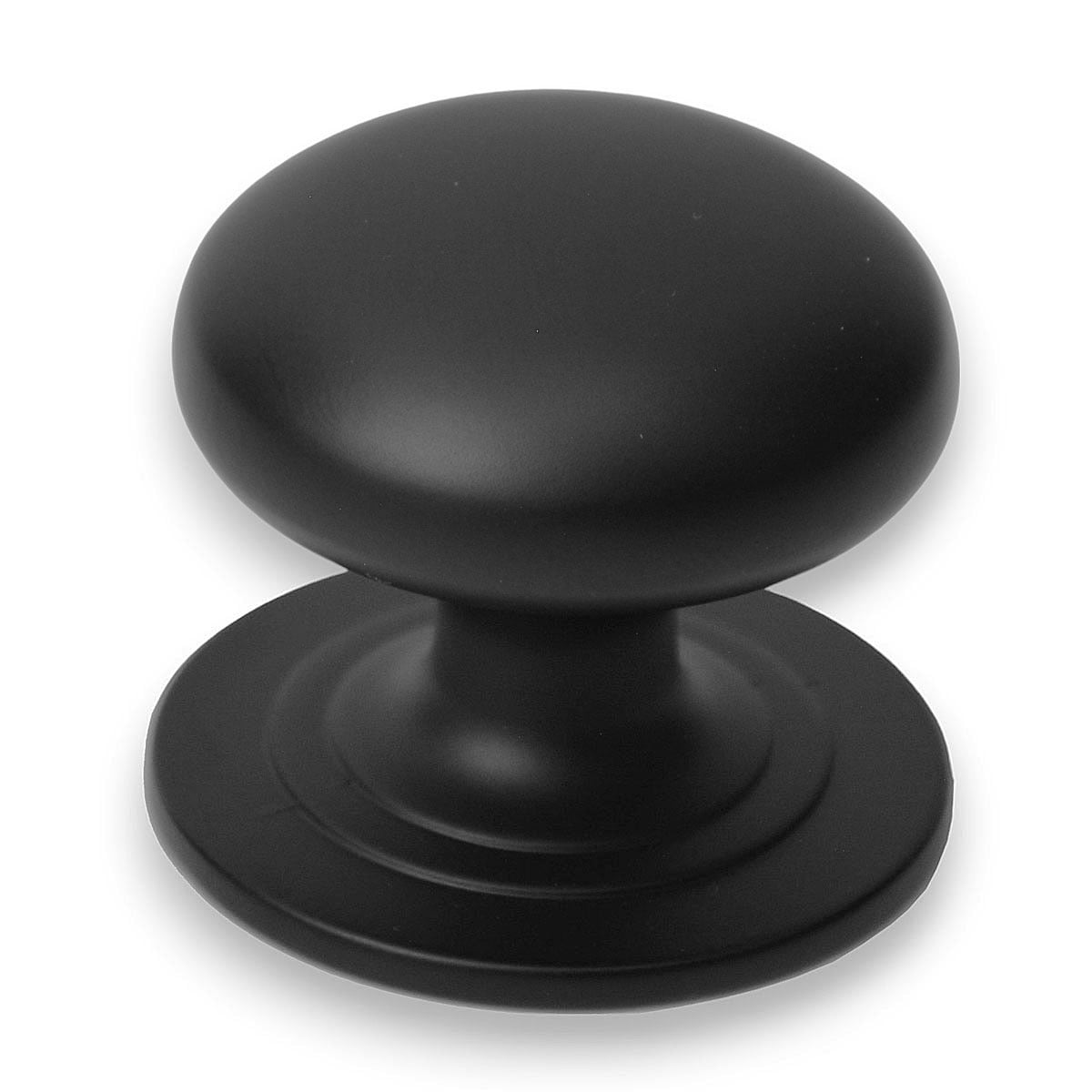 Handlestore Black Ch85 Victorian Cupboard Knob, Matt 37Mm