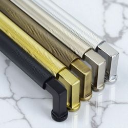 CH460 lined cupboard pull handle in all finishes