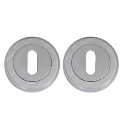 Z109 Oval Escutcheon Lock Cover, Chrome Satin 