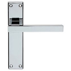Z63 Lever Backplate Door Handle Chrome Polished 