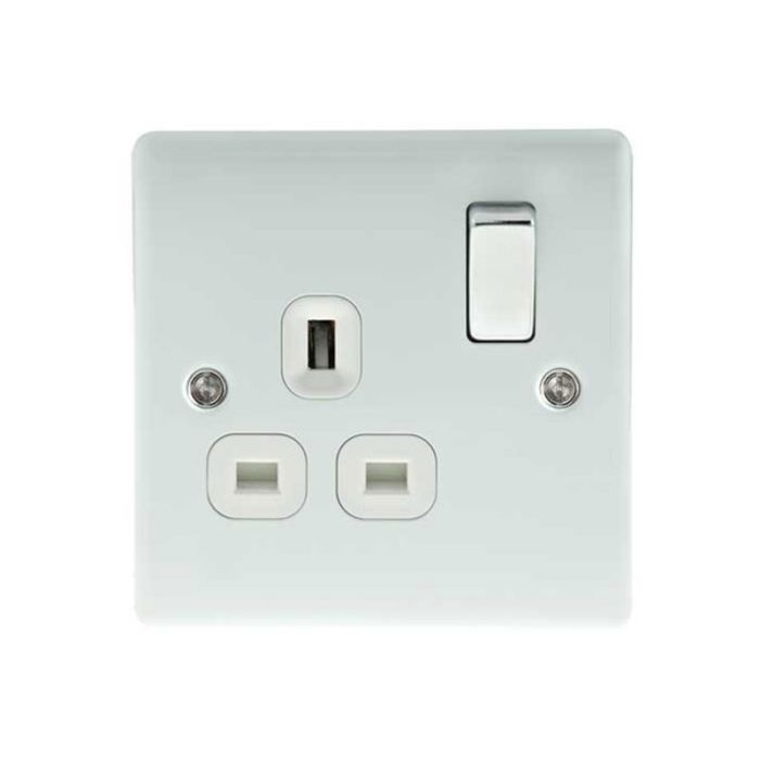 General Plug PS01 Single Plug Socket | Screw Plate 1 Gang | HandleStore.com
