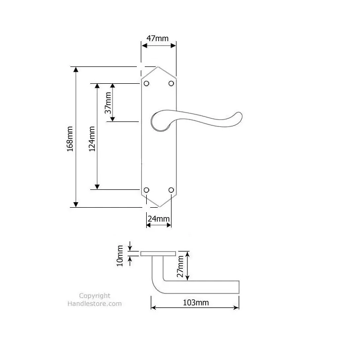 Lever Latch Door Handle | Z10 | Handlestore.com