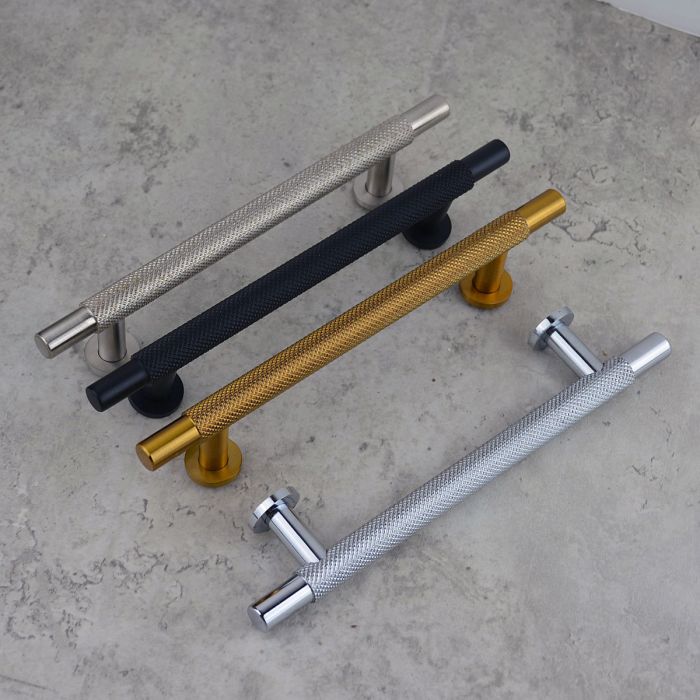 CH445 T Bar Pull Handles Black, Satin Brass and Chrome HandleStore