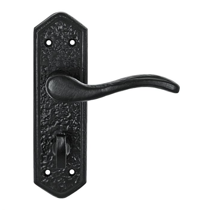 Black Antique Scroll Bathroom Door Handle