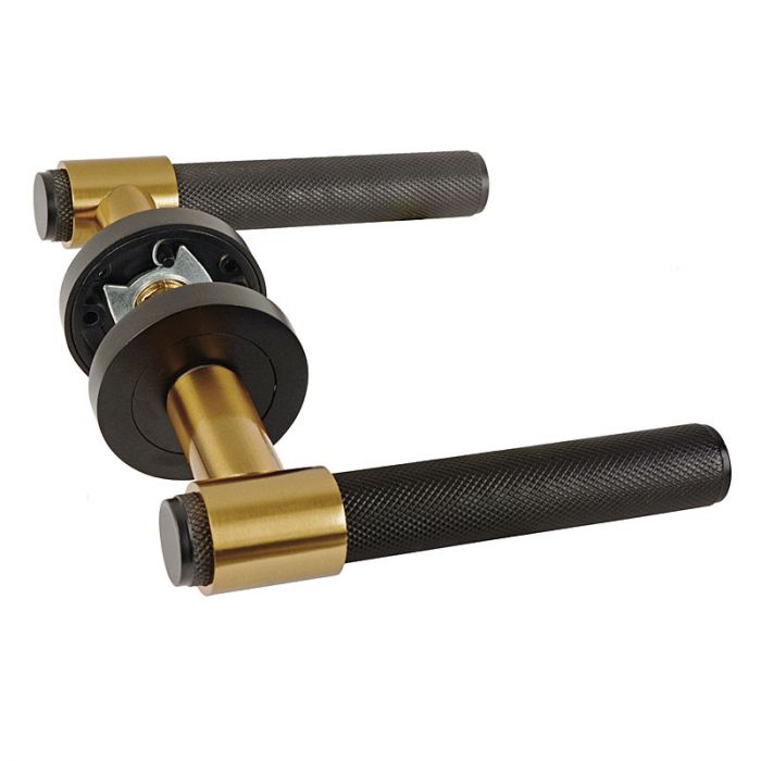 Z721 Knurled Lever Collar Door Handle Handlestore