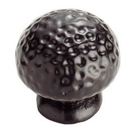 Dimpled mushroom black kitchen knobs.
