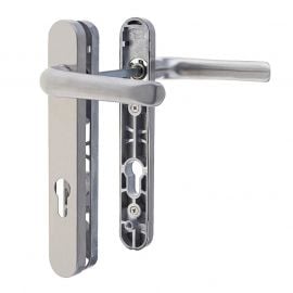 D271 Stainless Steel - 92PZ uPVC Door Handles - 122mm Centres - Handlestore.com, brushed stainless