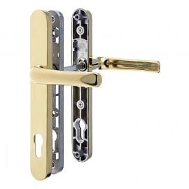 D272 Stainless Steel - 92PZ uPVC Door Handles - 215mm Centres - polished gold