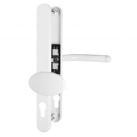 D277 | Offset Pad uPVC Door Handles | 240mm, White