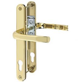 Prolinea polished gold pvc door handles - 92PZ, 211mm centres