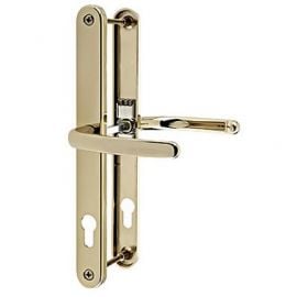 Repair polished brass upvc door handles - 92PZ, 264mm centres