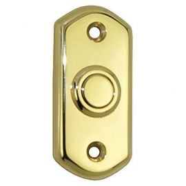 Contemporary Bell Push Brass Polished 