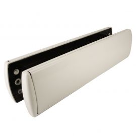 12 inch uPVC Door Letterplate, White Finish, 20-40mm