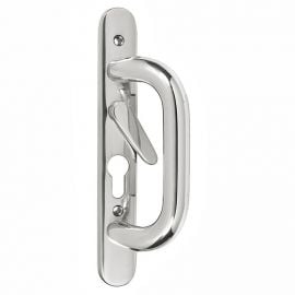 P27 Schlegel Style Patio Door Handle, polished silver