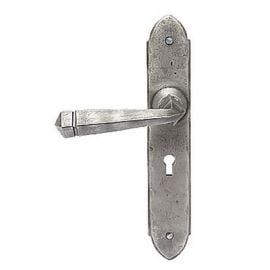 PD05 Pewter Lock Door Handle