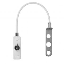 R17 Espag Handle Locking Cable Window Restrictor, white