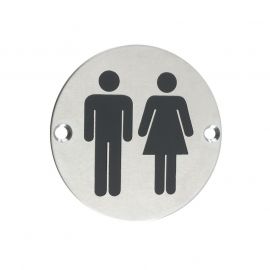 Unisex Toilet Door Sign