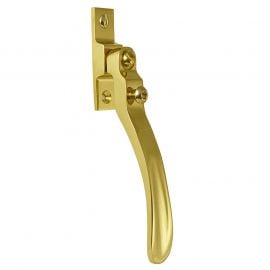 W68 Brass Polished Locking Edwardian Latch