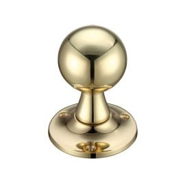 XD23 Round Ball Internal Door Knob, Polished Brass