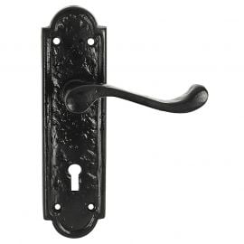 Z134 Black Antique Lock Door Handle 