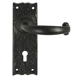 Z137 Antique Black Lock Door Handle