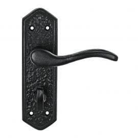 Z145 Black Antique Bathroom Lock Door Handle