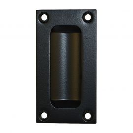 Z500 75mm Rectangular Flush Sliding Door Handles Black