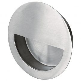 Z504 Half Moon Flush Sliding Door Handles Satin Stainless Steel