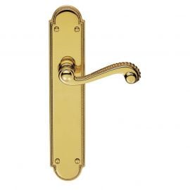 Z603 Georgian Lever Latch Solid Brass Door Handle Polished Brass