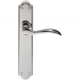 Z619 Madrid Lever Latch Solid Brass Door Handles Polished Chrome