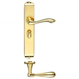 Z625 Arundel Solid Brass Bathroom Door Handle Polished Brass
