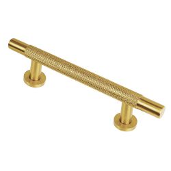  CH445 Satin Brass Knurled T Bar Pull Handle