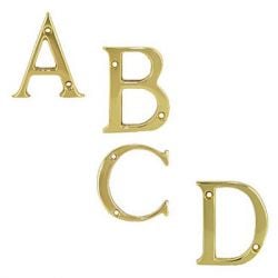 Door Letters Brass Polished 