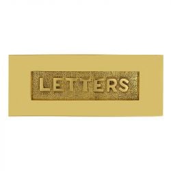 Victorian Embossed Letter Plate Brass