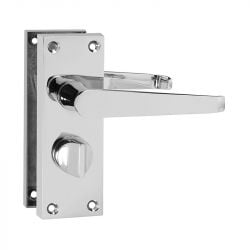 Z207 Victorian Straight Privacy Door Handle Polished Chrome