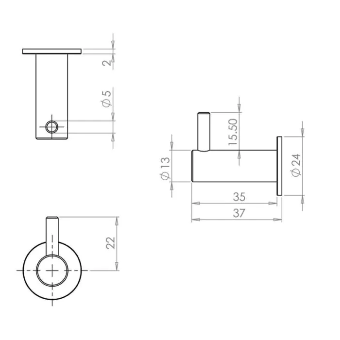 Stainless Steel Coat Hooks from