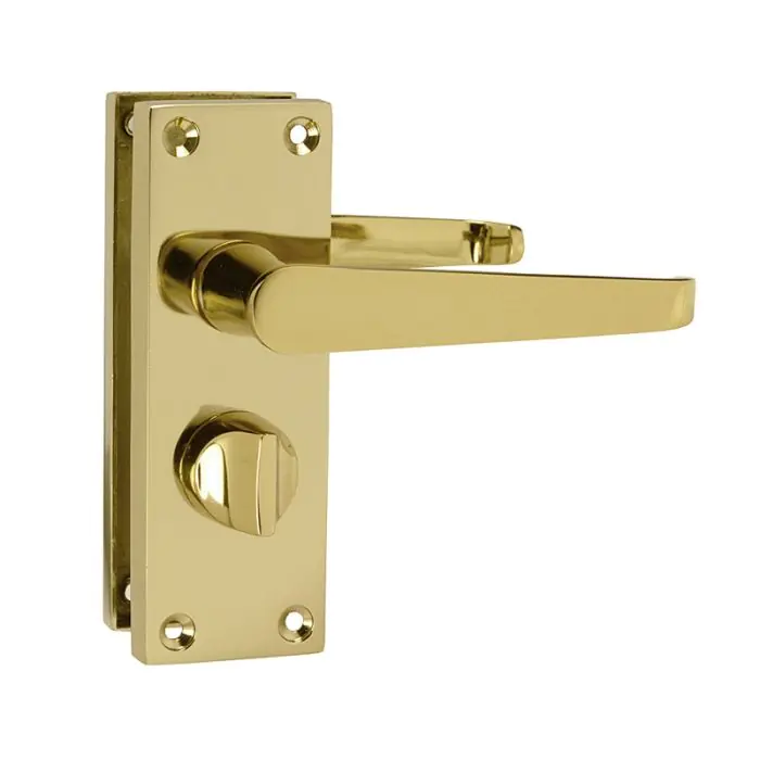 Antique Brass Interior Door Handles – Lever Style, Universal Handing, Aluminum Construction 2 thumbnail image